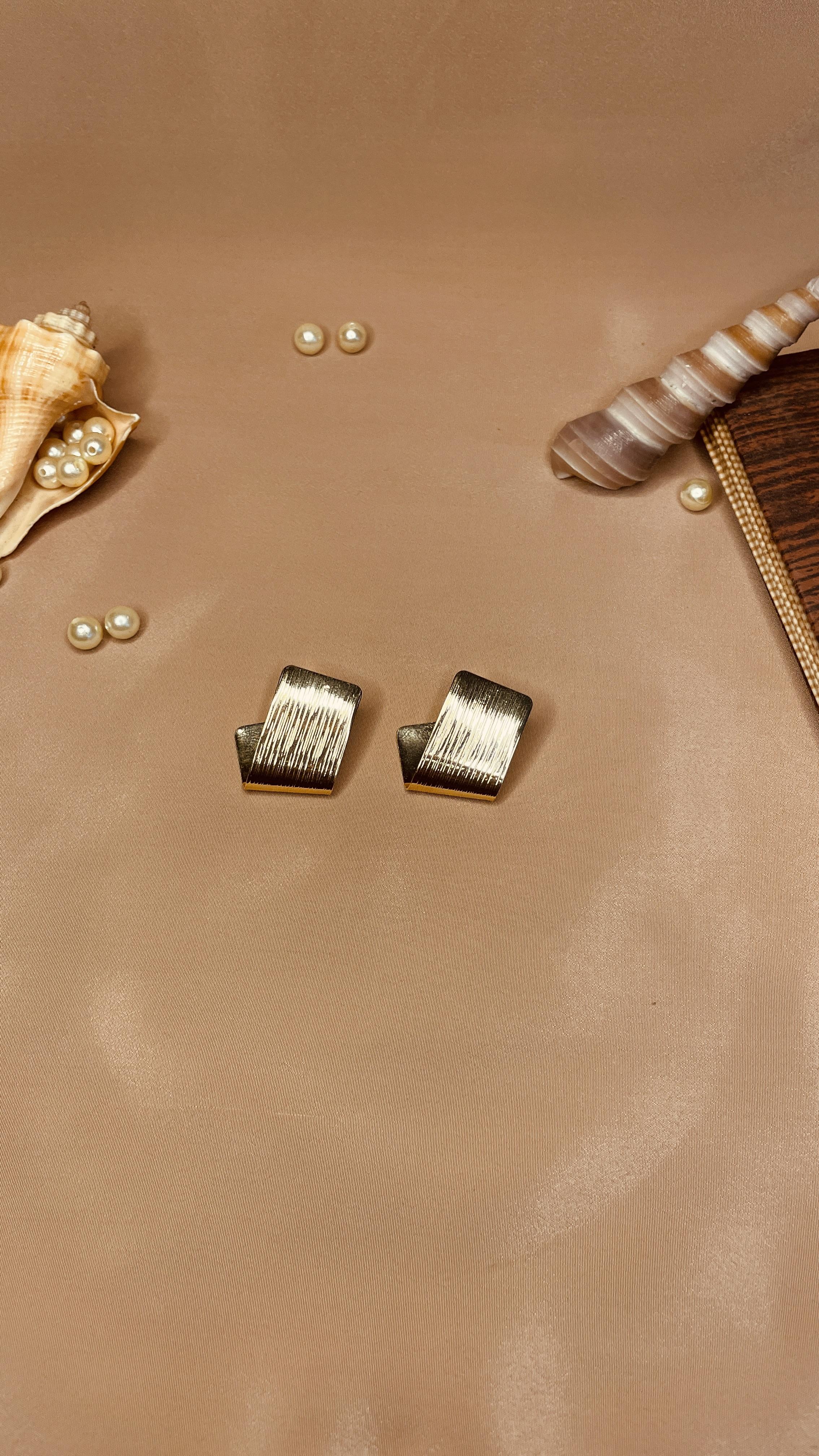 Aurora Fold – Textured Anti-Tarnish Statement Studs