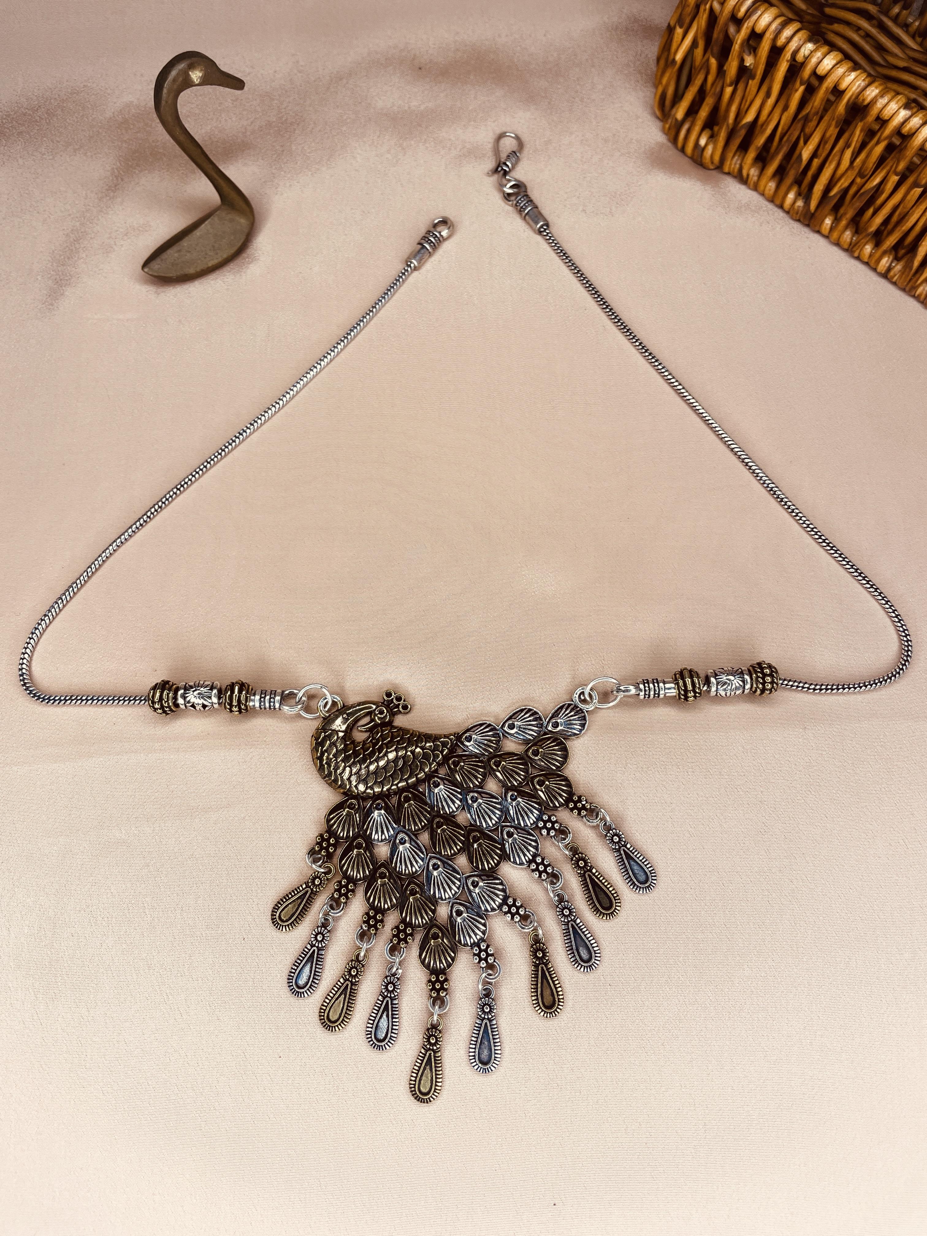 Dual Tone Mor Chain Pandent